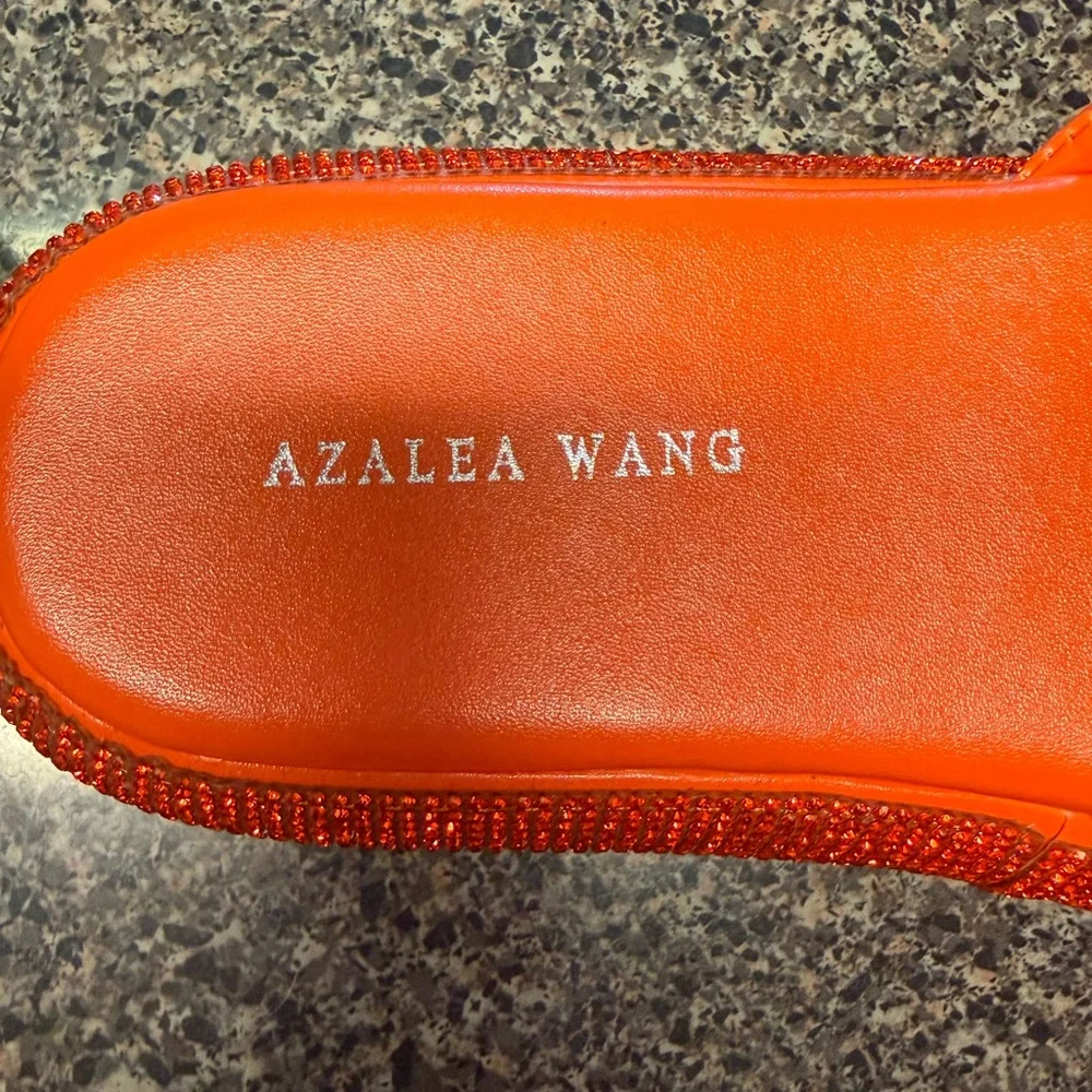 “AZALEA WANG” Rhinestone Platform Puffed Slide Sandals - Picture 11 of 13